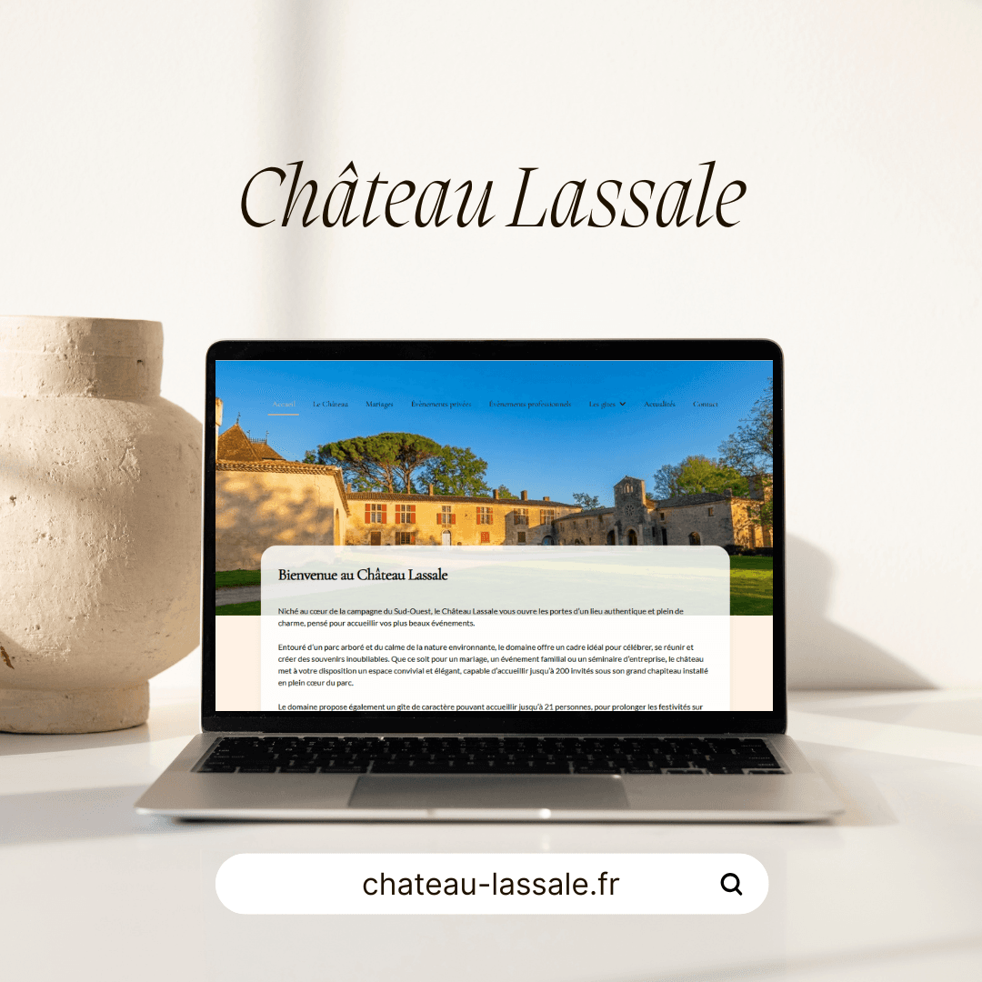 Capture d'écran du site internet du chateau lassale