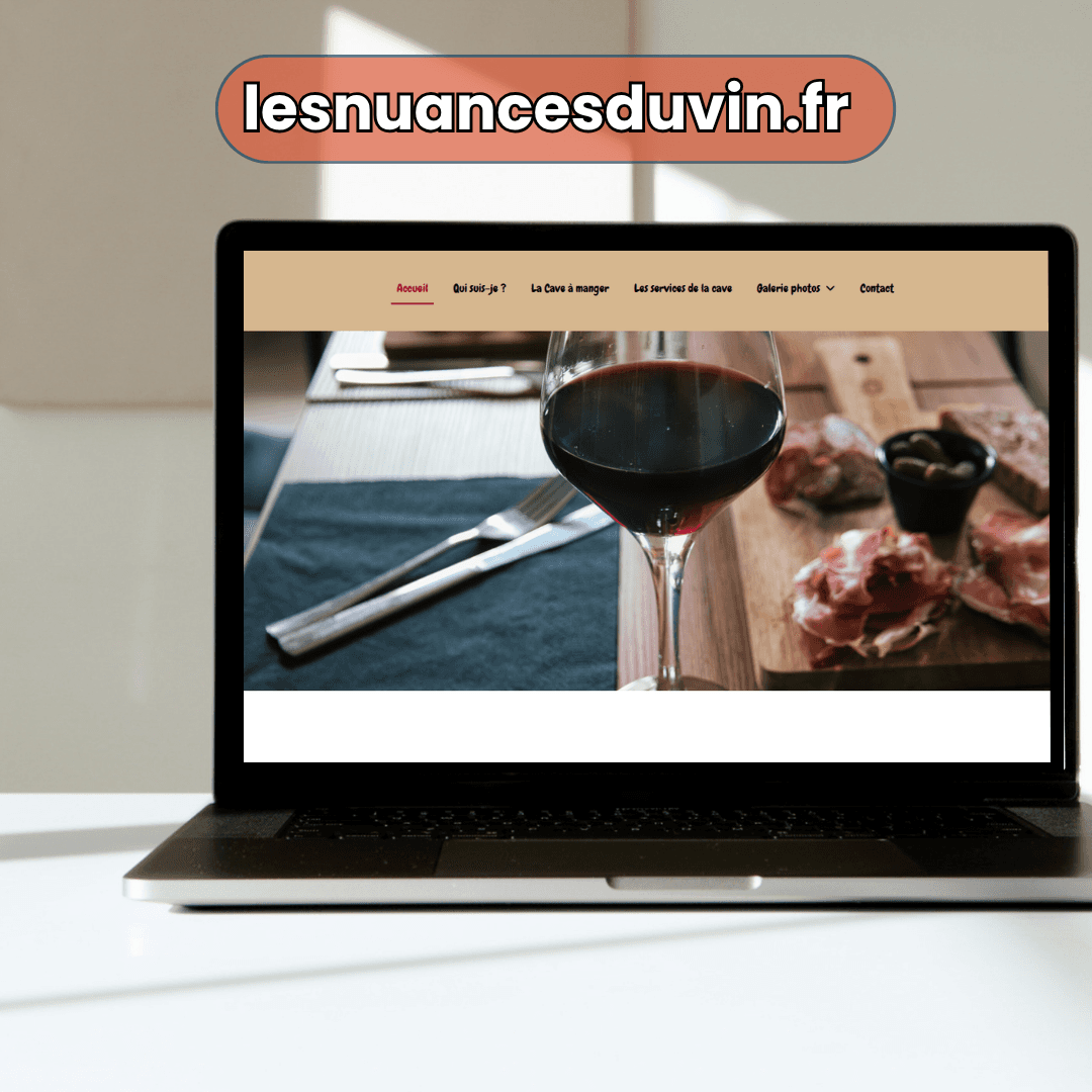 Capture d'écran du site internet lesnuancesduvin.fr